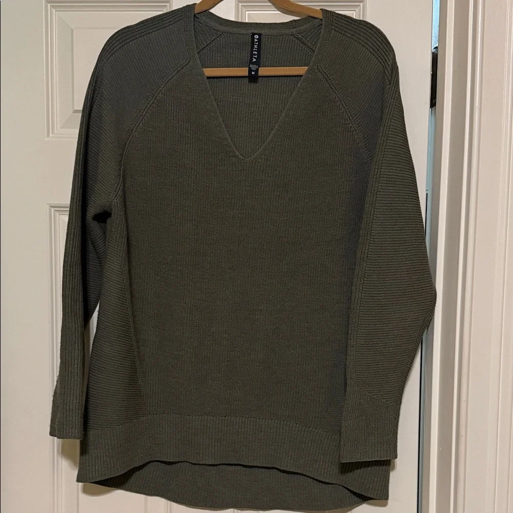 Athleta Olive knit sweater - Picture 1 of 7